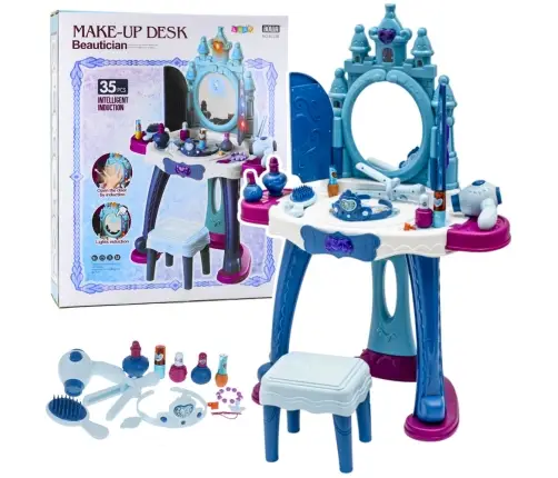 Ice Princess Interactive Dressing Table Mirror Stool Accessories 35 pcs.