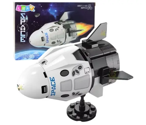 White Spaceship Construction Bricks Base 88 pcs.