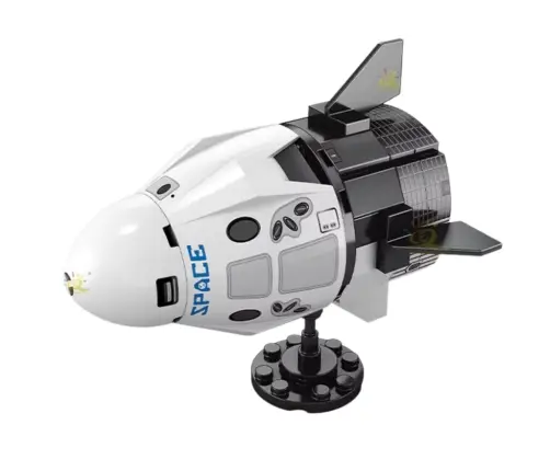 White Spaceship Construction Bricks Base 88 pcs.