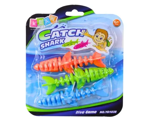 Shark Diving Bath Toys Colorful 3 pcs.