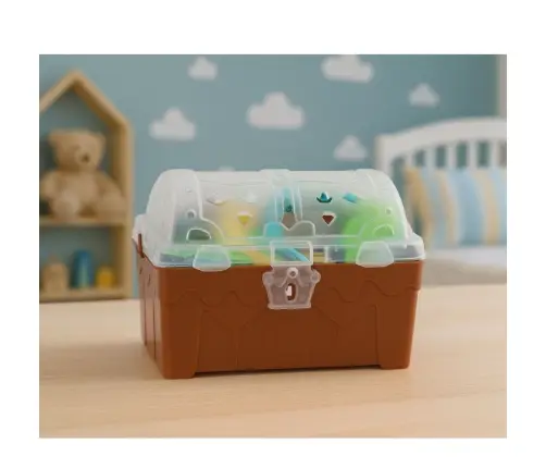 Treasure Chest Set for Diving and Water Fun, Brown, 21 pcs.