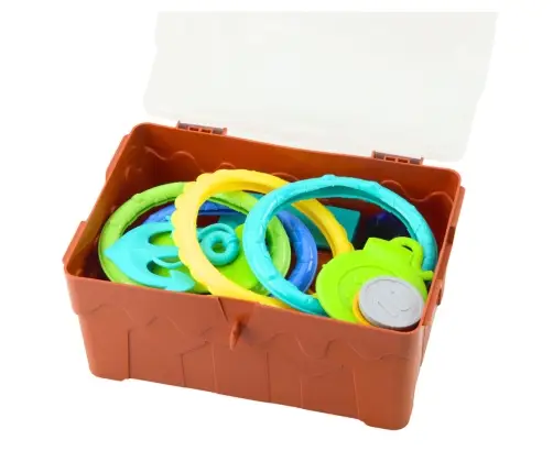 Treasure Chest Set for Diving and Water Fun, Brown, 21 pcs.