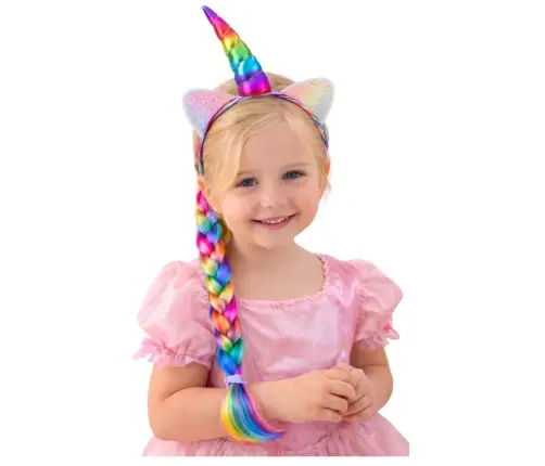 Unicorn Horn Headband Colorful Hair Braids