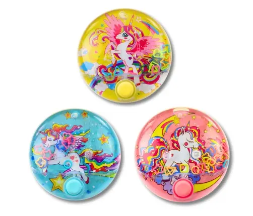 Water Arcade Game Unicorn Colorful Round 10 cm