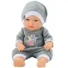 Baby Doll in Gray Pajamas, Hat, Movable Arms and Legs, 30cm