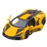 Racing Car Sports Metal Drive Opening Doors Yellow 1:32