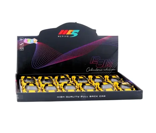 Racing Car Sports Metal Drive Opening Doors Yellow 1:32