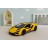 Racing Car Sports Metal Drive Opening Doors Yellow 1:32