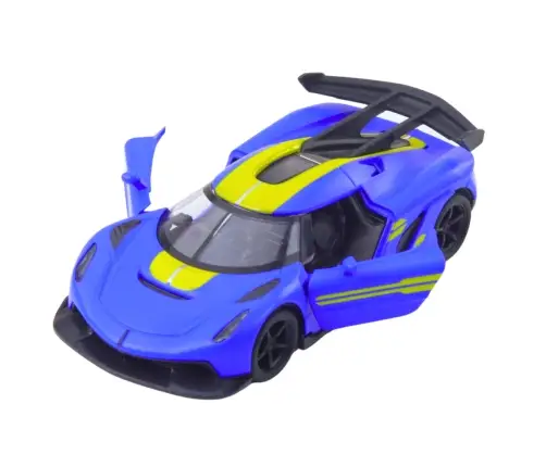 Sports Car Metal Race Drive Opening Doors Blue 1:32