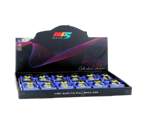 Sports Car Metal Race Drive Opening Doors Blue 1:32