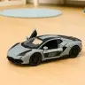 Sports Car Metal Race Drive Opening Doors Gray 1:32