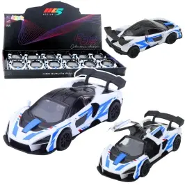 Sports Car Metal Drive Opening Doors White 1:32