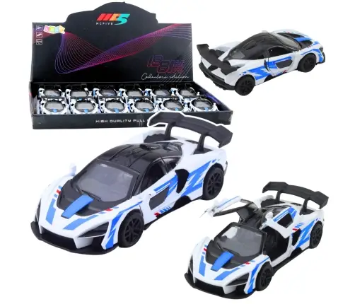 Sports Car Metal Drive Opening Doors White 1:32