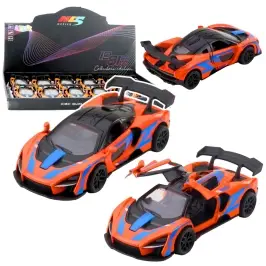 Sports Car Metal Drive Opening Doors Orange 1:32