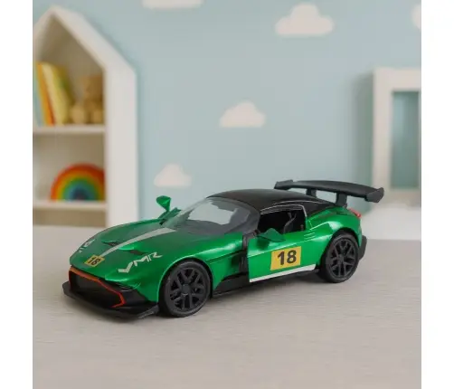Sports Car Metal Race Drive Opening Doors Green 1:32