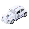 Classic Car Beetle Metal Drive Opening Doors White 1:32