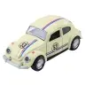 Classic Car Beetle Metal Drive Opening Doors Beige 1:32