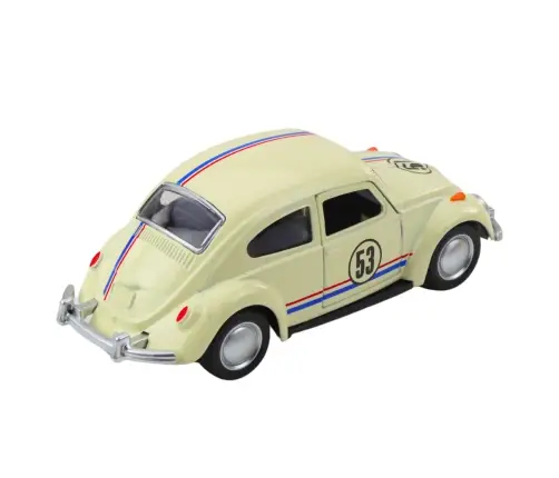 Classic Car Beetle Metal Drive Opening Doors Beige 1:32