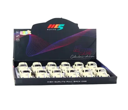 Classic Car Beetle Metal Drive Opening Doors Beige 1:32