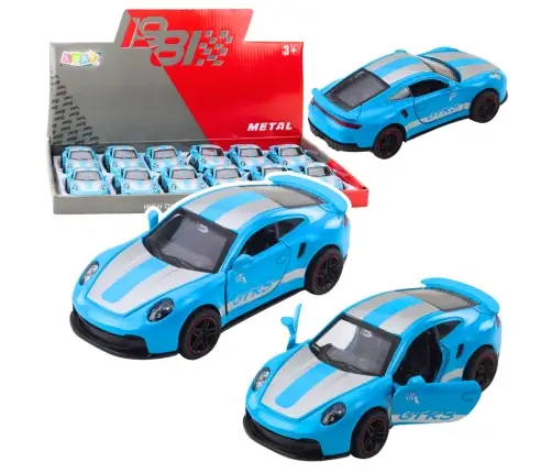 Metal Race Car with Opening Doors Blue GTRS 1:43
