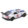 Metal Race Car with Opening Doors, Silver, 1:43