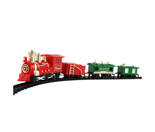 Classic Mini Train Battery Operated Locomotive Wagons With Tracks 13 pcs.