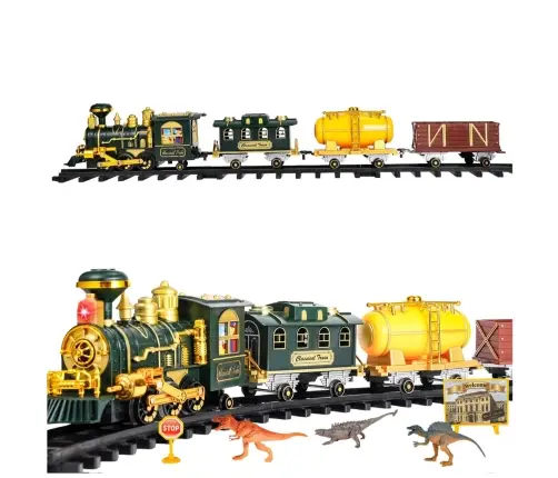 Classic Train Dinosaurs Lights Sounds Smoke 39 pcs.