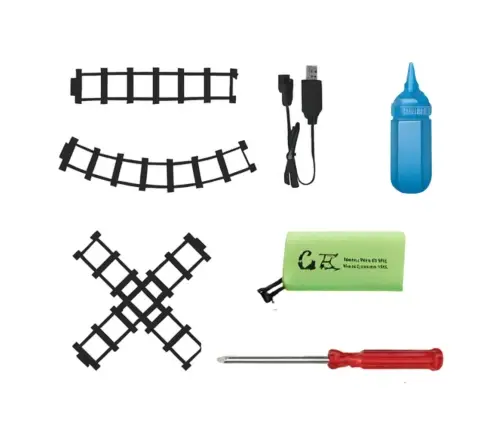 Electric Train Classic Train Lights Sounds Smoke 24 pcs.