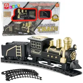 Classic Train Locomotive Freight Wagon Tracks 53 x 48.5 cm