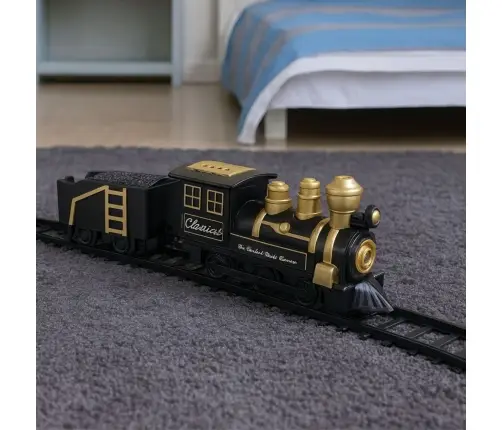 Classic Train Locomotive Freight Wagon Tracks 53 x 48.5 cm