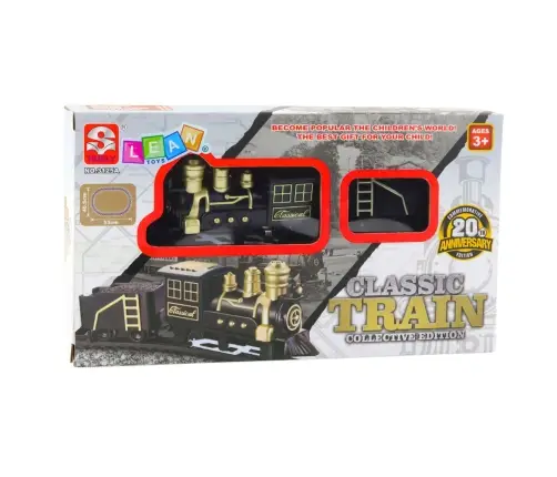 Classic Train Locomotive Freight Wagon Tracks 53 x 48.5 cm
