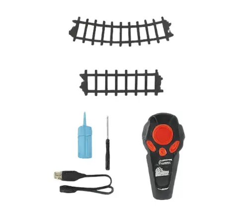 Electric Train Classic RC Train Lights Sounds Smoke 206 cm 24 pcs.