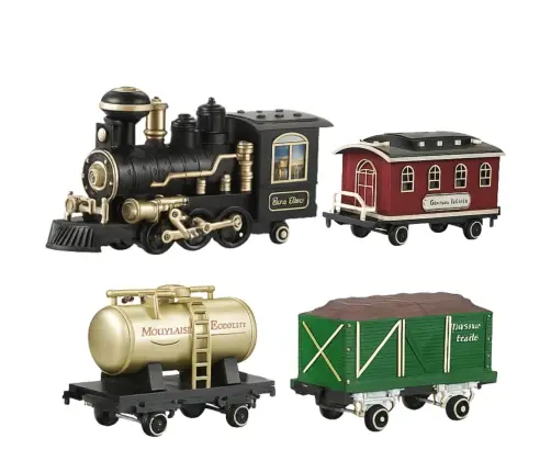 Electric Train Classic RC Train Lights Sounds Smoke 206 cm 24 pcs.