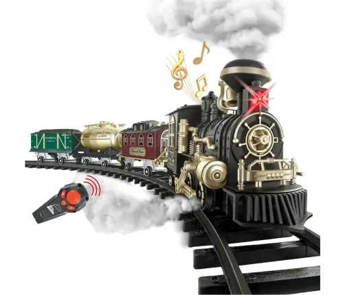 Electric Train Classic RC Train Lights Sounds Smoke 206 cm 24 pcs.