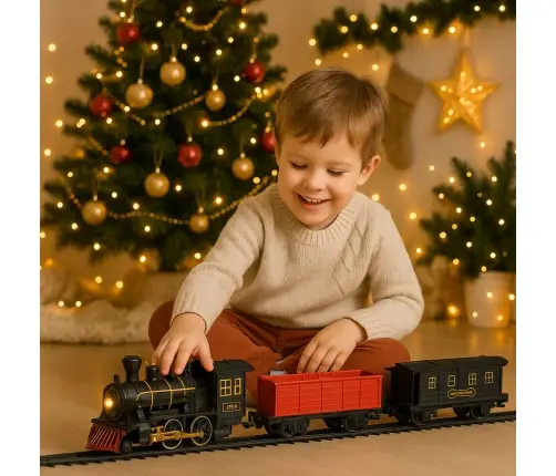 Electric Train Train Locomotive Wagons Tracks Lights Sounds