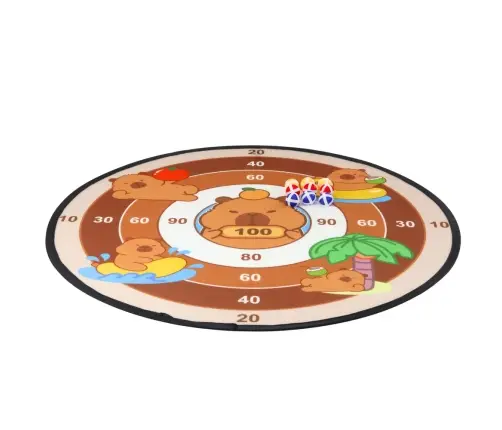 Capybara Dartboard Skill Game Velcro Balls Guns 73.5 cm