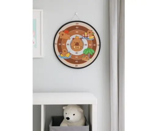 Capybara Dartboard Skill Game Velcro Balls Guns 73.5 cm