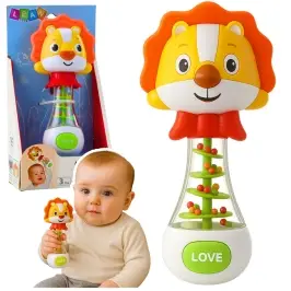 Rattle Toy for Baby Lion with Colorful Balls