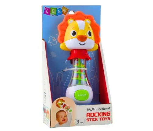 Rattle Toy for Baby Lion with Colorful Balls