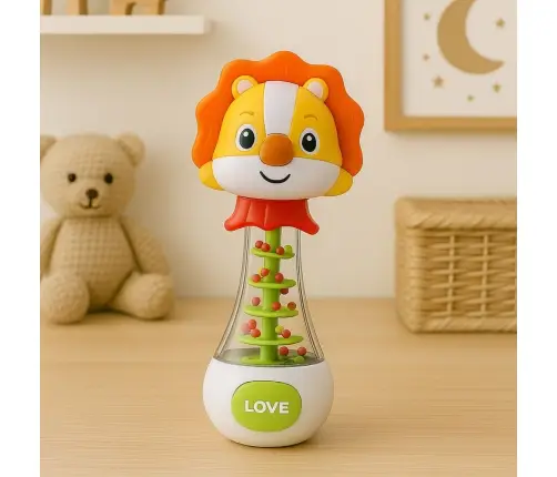 Rattle Toy for Baby Lion with Colorful Balls