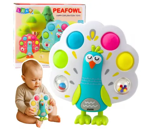 Pop-It Paw Sensory Toy Rotating Balls Colorful Sound
