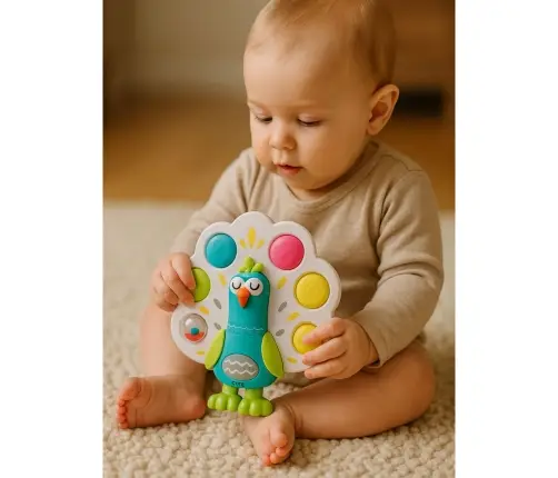 Pop-It Paw Sensory Toy Rotating Balls Colorful Sound