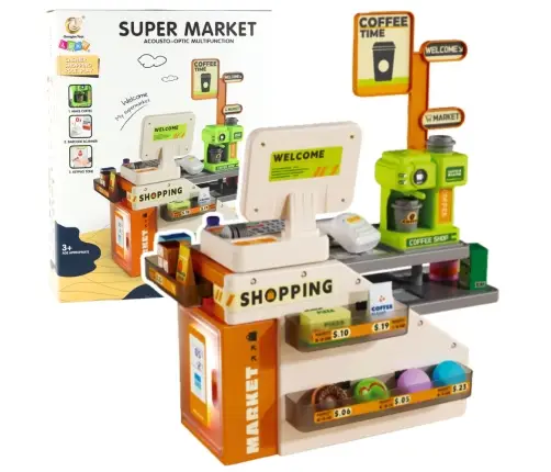 Cash Register Shop Cafe Accessories Lights Sounds 70 pcs.