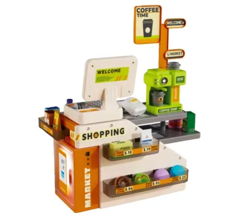 Cash Register Shop Cafe Accessories Lights Sounds 70 pcs.