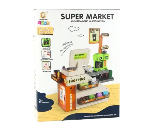 Cash Register Shop Cafe Accessories Lights Sounds 70 pcs.