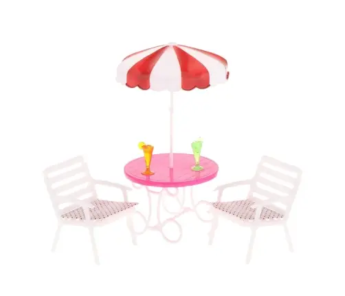Summer Resort Doll Set with Pool, Slide, Sunbeds, and Umbrella