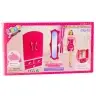 Doll Furniture Set Wardrobe Mirror Hangers Pink