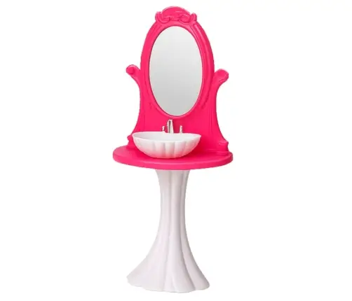 Doll's Bathroom Set: Bathtub, Toilet, Washbasin with Mirror