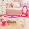 Doll's Bathroom Set: Bathtub, Toilet, Washbasin with Mirror
