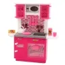 Doll Kitchen Set Fridge Oven Accessories Pink